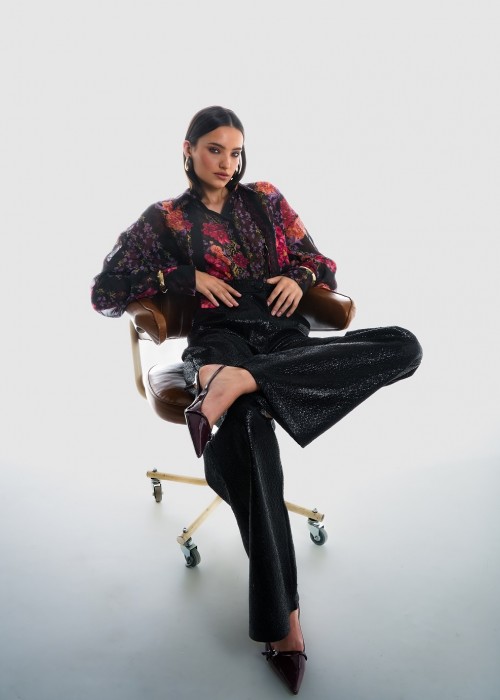 Iraida Lacey Vegan Leather Pants 